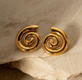 Spiral stud earrings