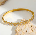 Crystal Flower Bangle
