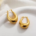 Sculptural Drop Hoops