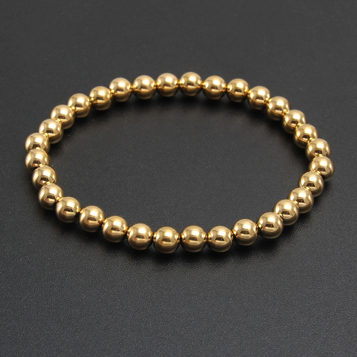 Gold beaded bracelet set